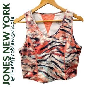 Jones New York Racerback Bra Tank in Pink, White and Blue